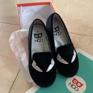 NEW Hoo Toddler Black Velvet Moccasin - size 9